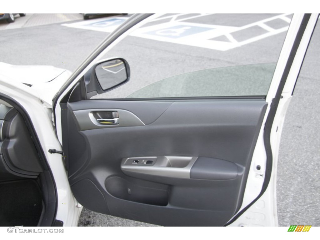 2008 Subaru Impreza WRX Wagon Carbon Black Door Panel Photo #57747977