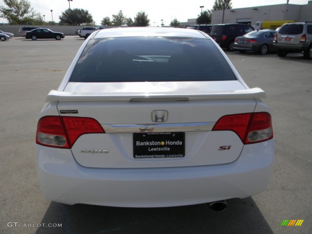 2011 Civic Si Sedan - Taffeta White / Black photo #4