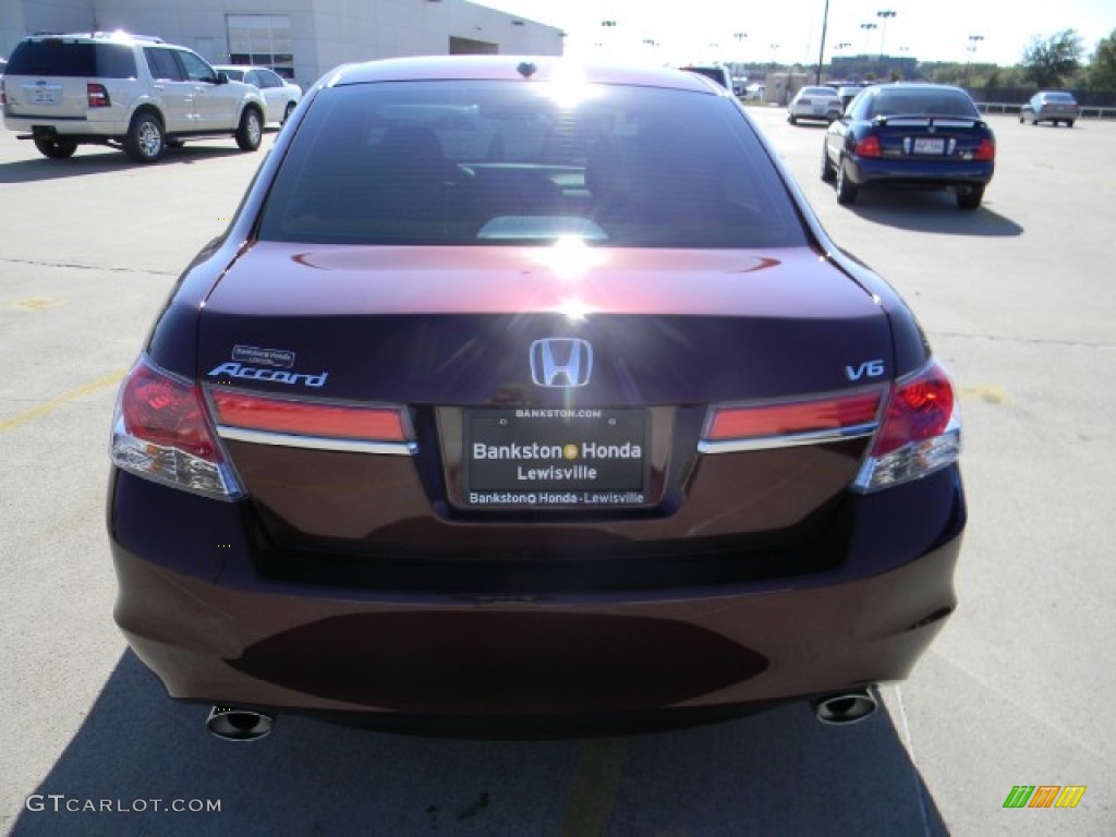 2011 Accord EX-L V6 Sedan - Basque Red Pearl / Ivory photo #4