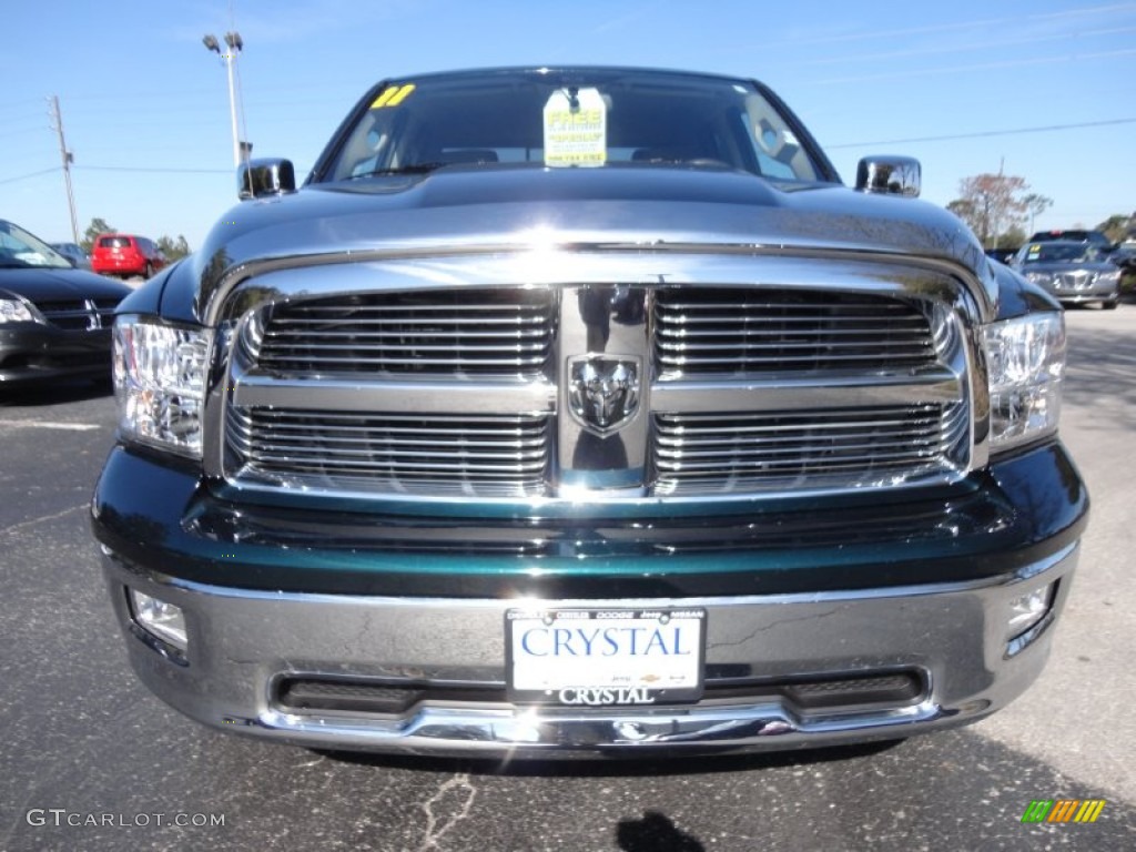 2011 Ram 1500 Big Horn Quad Cab - Hunter Green Pearl / Light Pebble Beige/Bark Brown photo #13