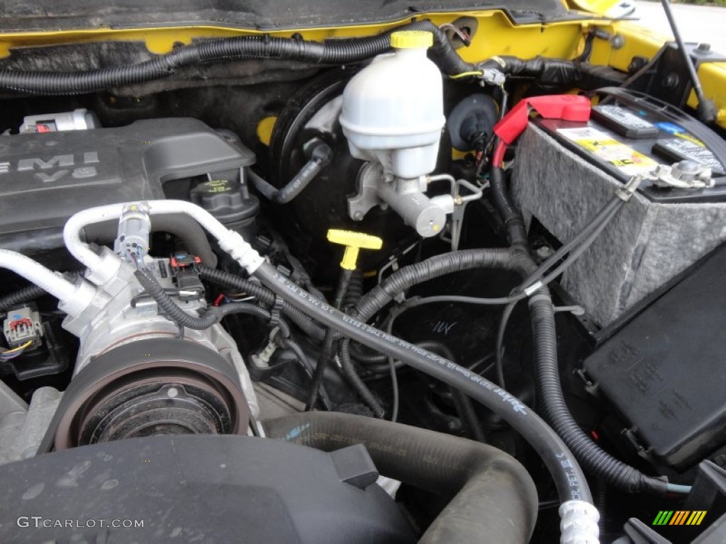 2008 Ram 1500 Big Horn Edition Quad Cab - Detonator Yellow / Medium Slate Gray photo #17