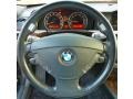 2004 BMW 7 Series Black/Creme Beige Interior Steering Wheel Photo