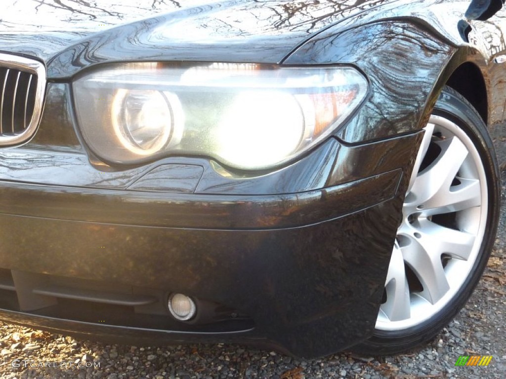 2004 7 Series 745i Sedan - Black Sapphire Metallic / Black/Creme Beige photo #29