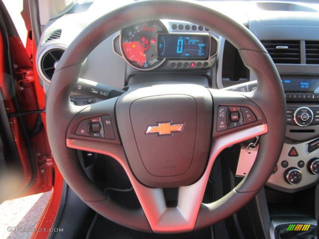 2012 Chevrolet Sonic LT Hatch Dark Pewter/Dark Titanium Steering Wheel Photo #57755540