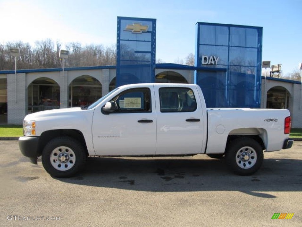 2012 Silverado 1500 Work Truck Crew Cab 4x4 - Summit White / Dark Titanium photo #2