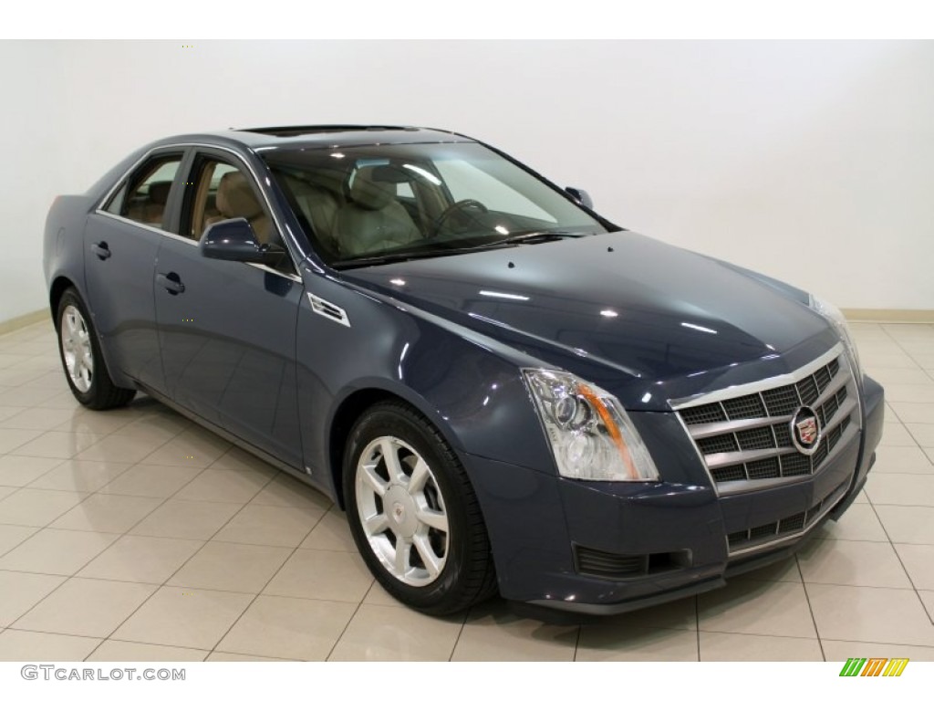 2009 CTS 4 AWD Sedan - Blue Diamond Tri-Coat / Cashmere/Cocoa photo #1