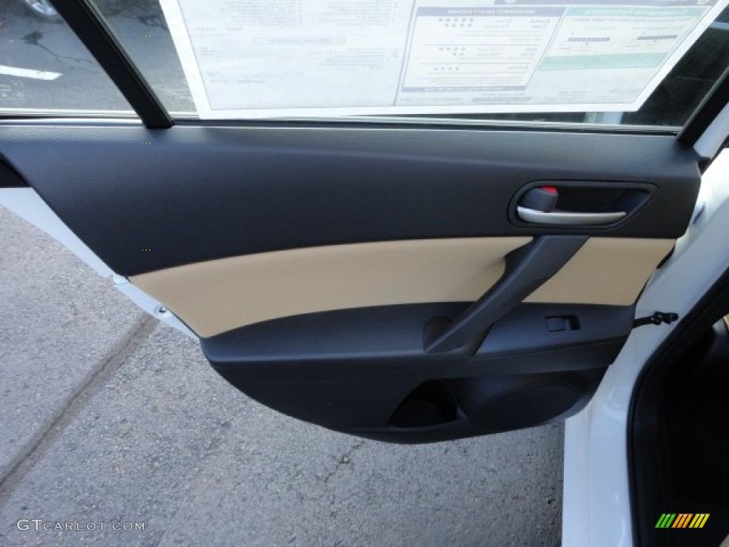 2012 Mazda MAZDA3 i Touring 5 Door Dune Beige Door Panel Photo #57758249