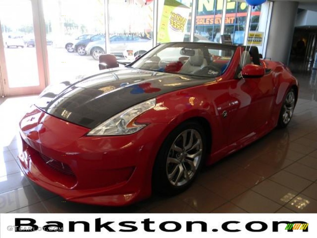 2010 370Z Touring Roadster - Solid Red / Gray Leather photo #1