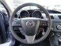 Black 2012 Mazda MAZDA3 i Touring 5 Door Steering Wheel