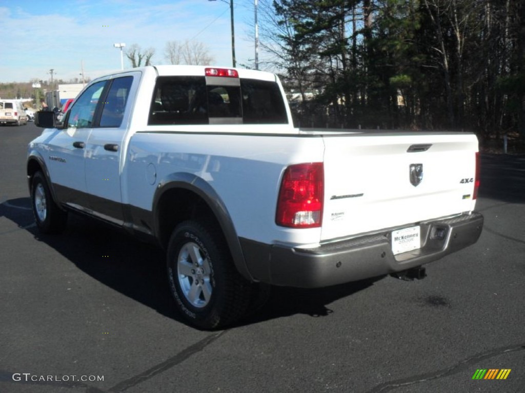 2012 Ram 1500 SLT Quad Cab 4x4 - Bright White / Dark Slate Gray/Medium Graystone photo #2