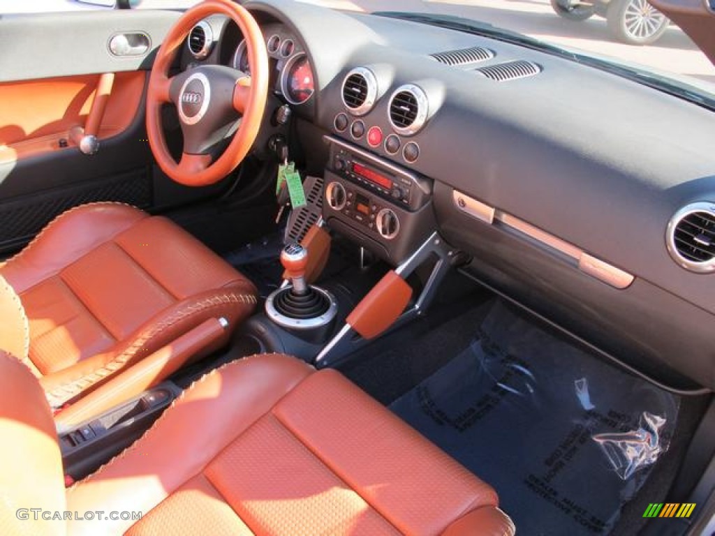 2002 Audi TT 1.8T quattro Roadster Amber Red Dashboard Photo #57763662