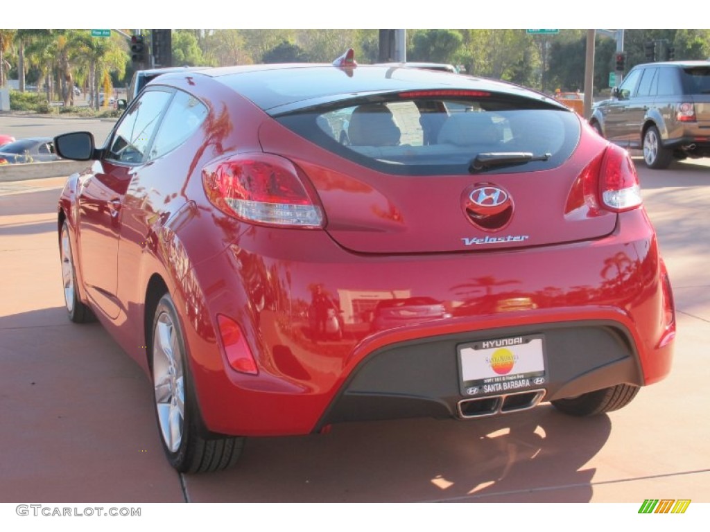 2012 Veloster  - Boston Red / Black photo #3