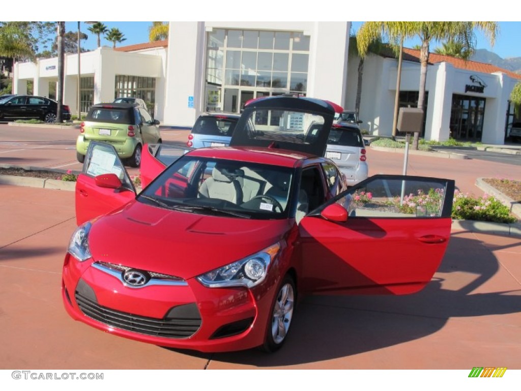 2012 Veloster  - Boston Red / Black photo #8