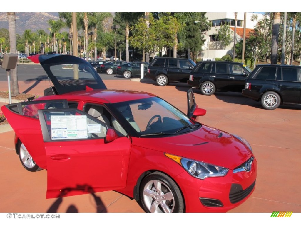 2012 Veloster  - Boston Red / Black photo #9