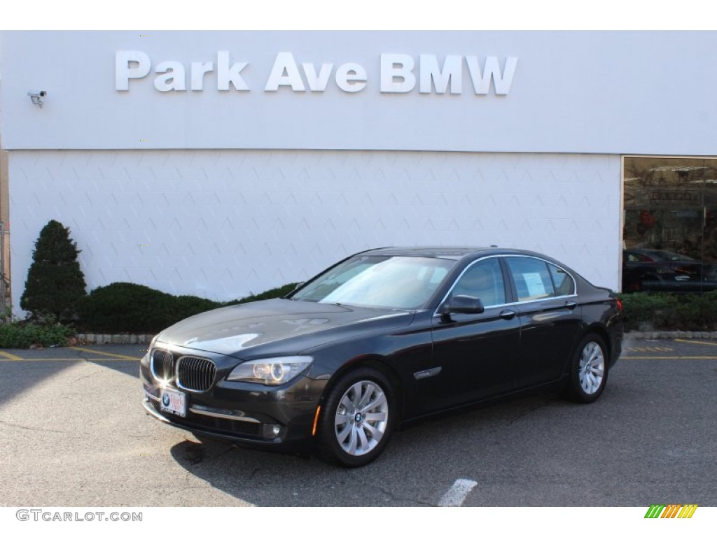 2009 7 Series 750i Sedan - Dark Graphite Metallic / Saddle/Black Nappa Leather photo #1