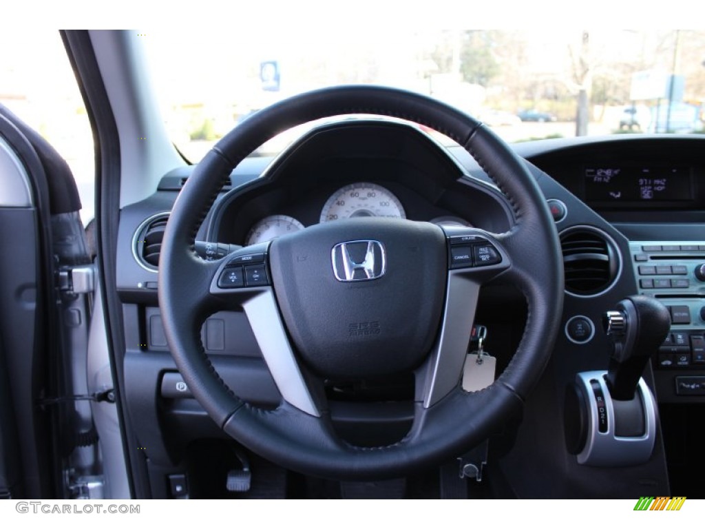 2011 Honda Pilot EX-L 4WD Black Steering Wheel Photo #57767664
