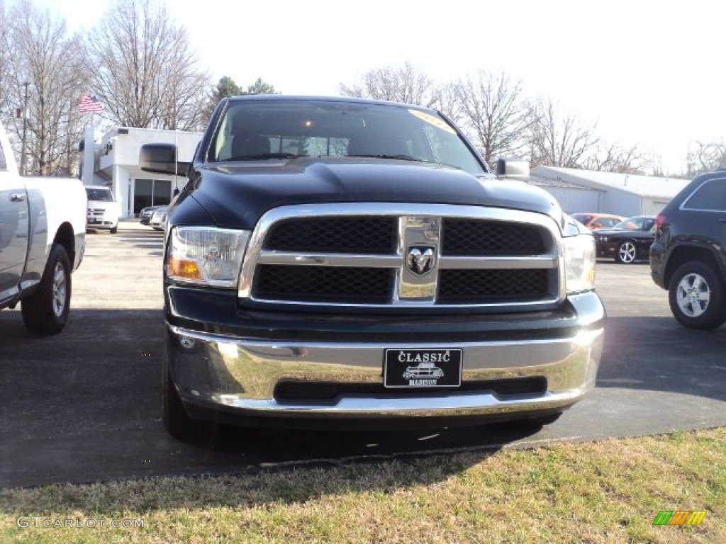 2011 Ram 1500 SLT Quad Cab 4x4 - Hunter Green Pearl / Dark Slate Gray/Medium Graystone photo #2