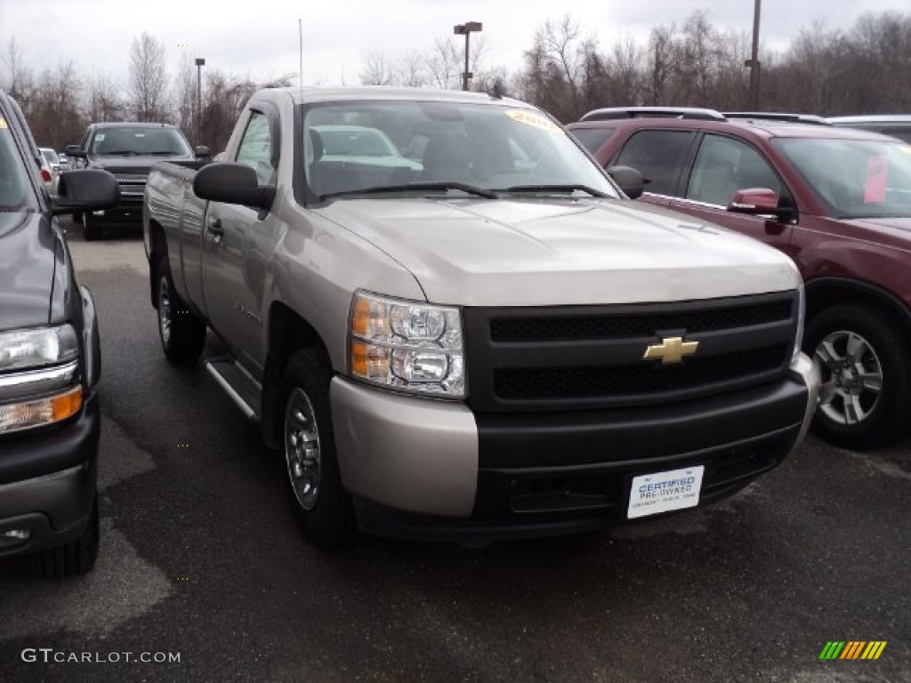 2007 Silverado 1500 Work Truck Regular Cab - Sandstone Metallic / Dark Charcoal photo #3