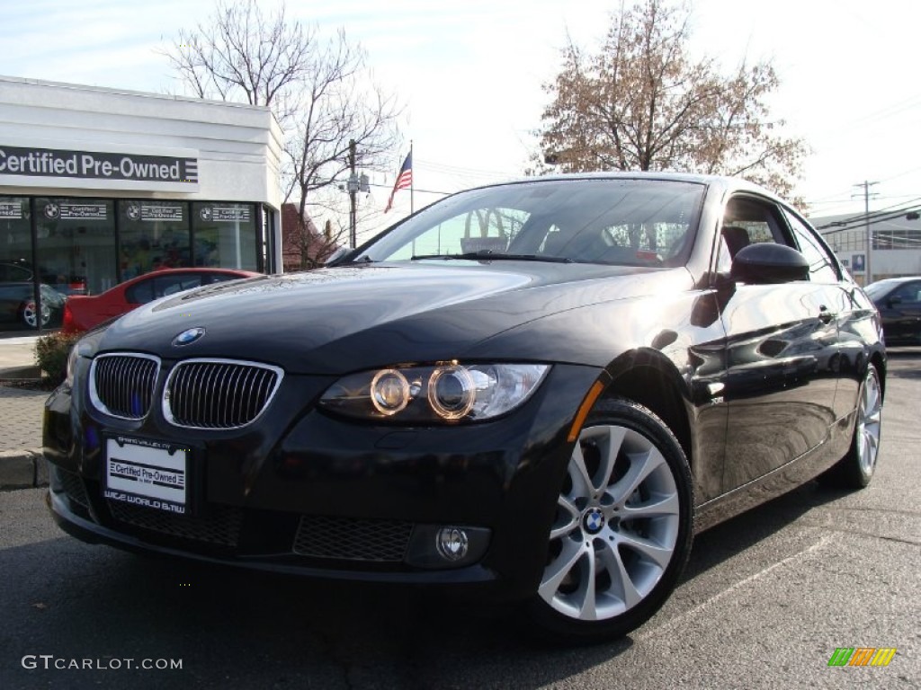 2009 3 Series 335xi Coupe - Black Sapphire Metallic / Black photo #1