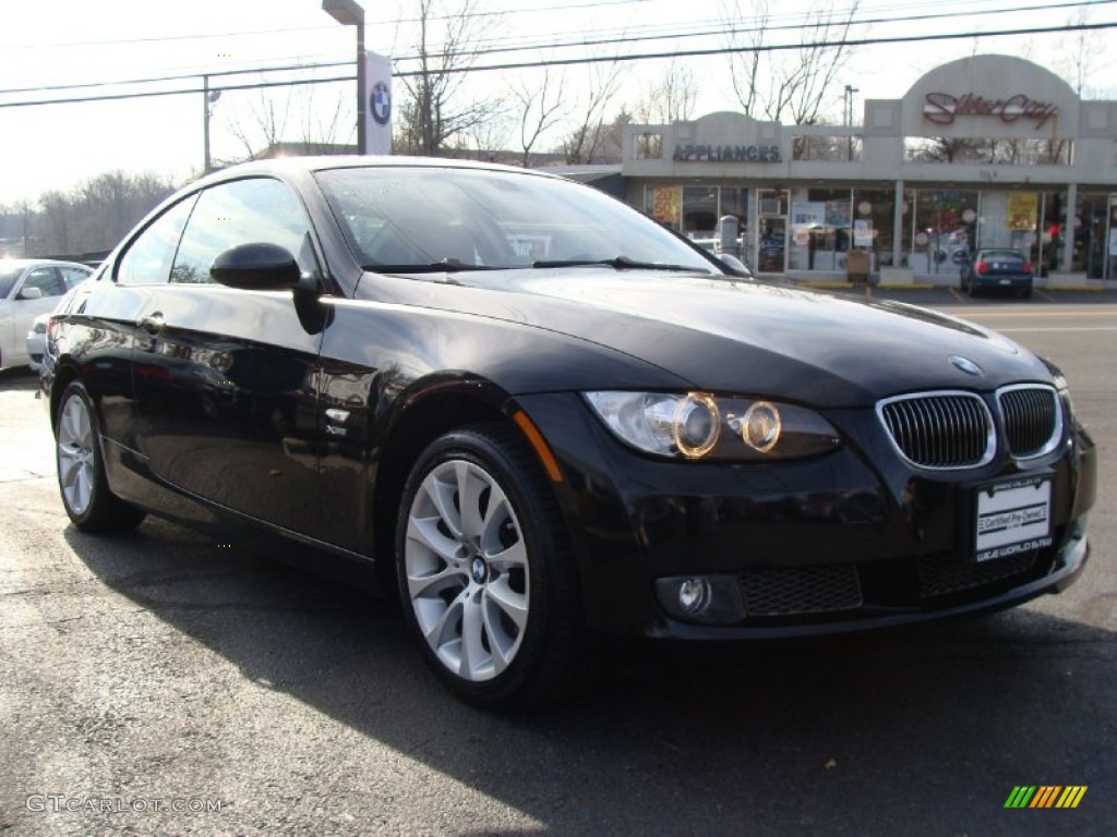 2009 3 Series 335xi Coupe - Black Sapphire Metallic / Black photo #3