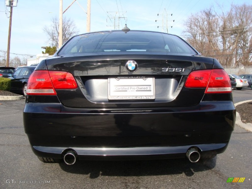2009 3 Series 335xi Coupe - Black Sapphire Metallic / Black photo #5