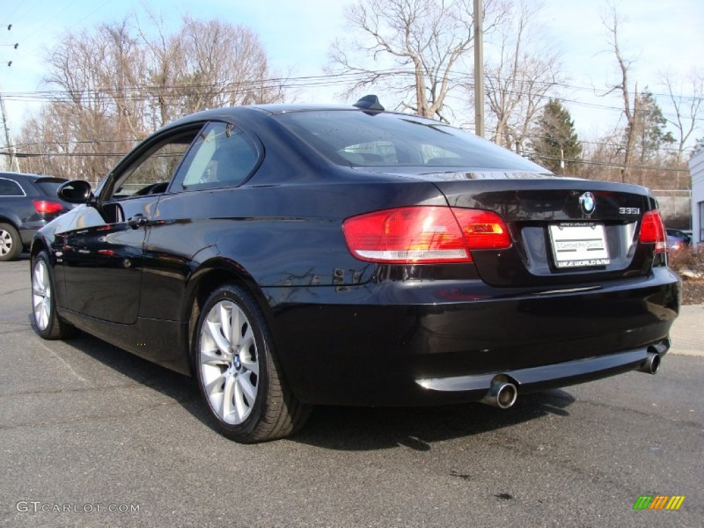 2009 3 Series 335xi Coupe - Black Sapphire Metallic / Black photo #6