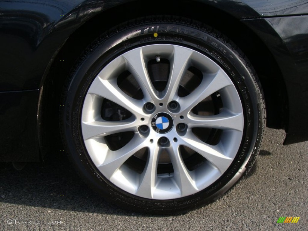 2009 3 Series 335xi Coupe - Black Sapphire Metallic / Black photo #7