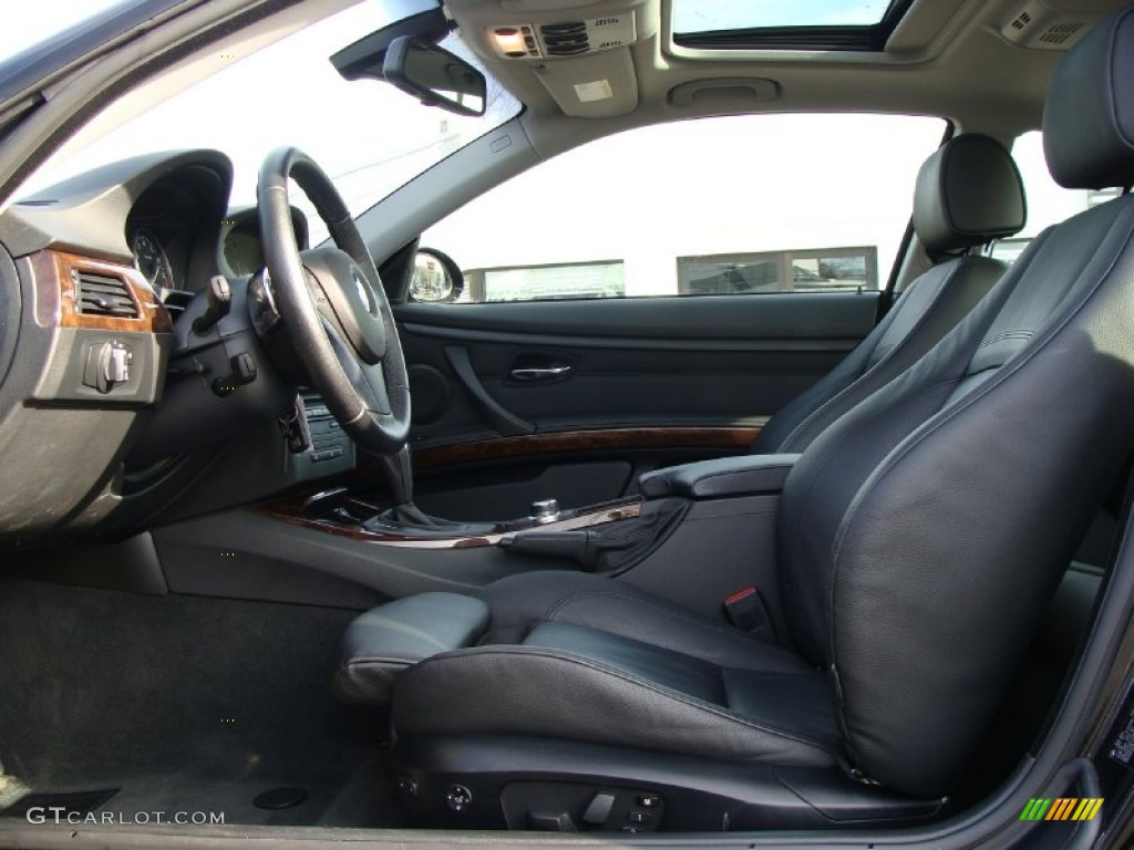 2009 3 Series 335xi Coupe - Black Sapphire Metallic / Black photo #9