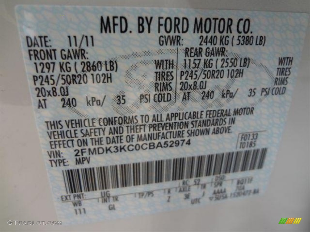 2012 Edge Limited - White Platinum Metallic Tri-Coat / Medium Light Stone photo #27