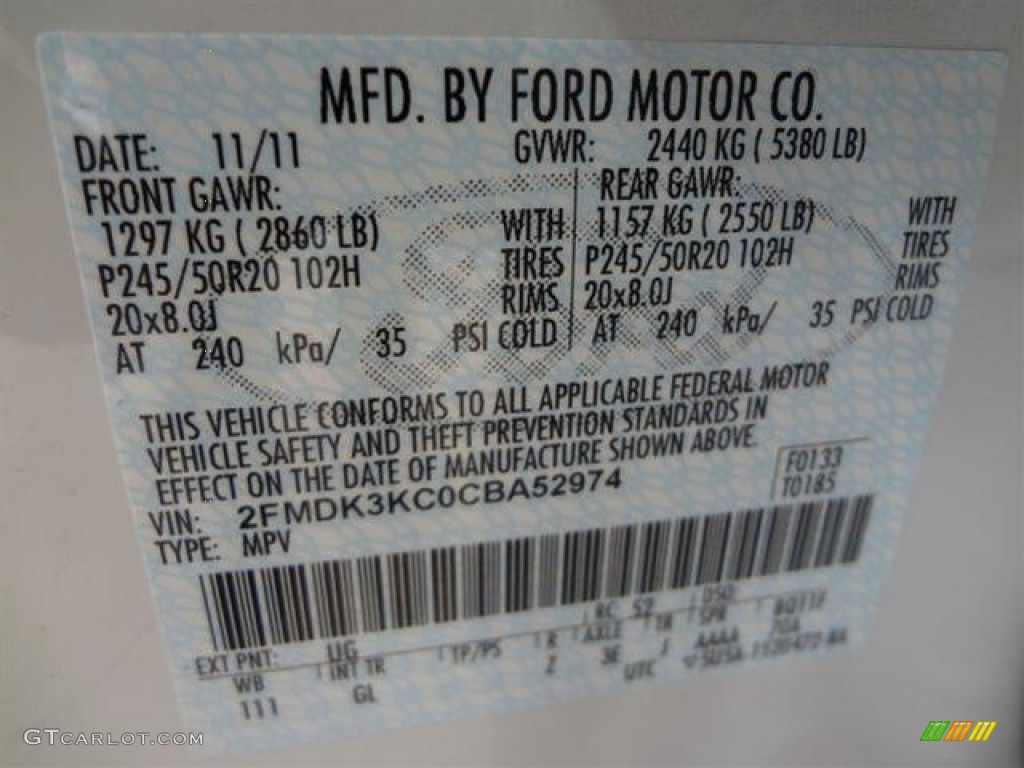 2012 Edge Limited - White Platinum Metallic Tri-Coat / Medium Light Stone photo #28