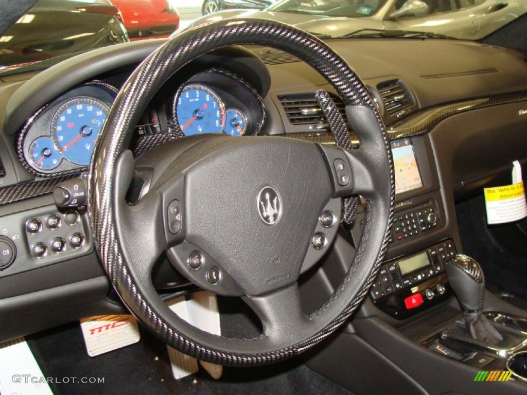 2012 Maserati GranTurismo MC Coupe Nero Steering Wheel Photo #57772761