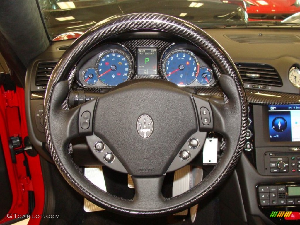 2012 Maserati GranTurismo MC Coupe Nero Steering Wheel Photo #57772779