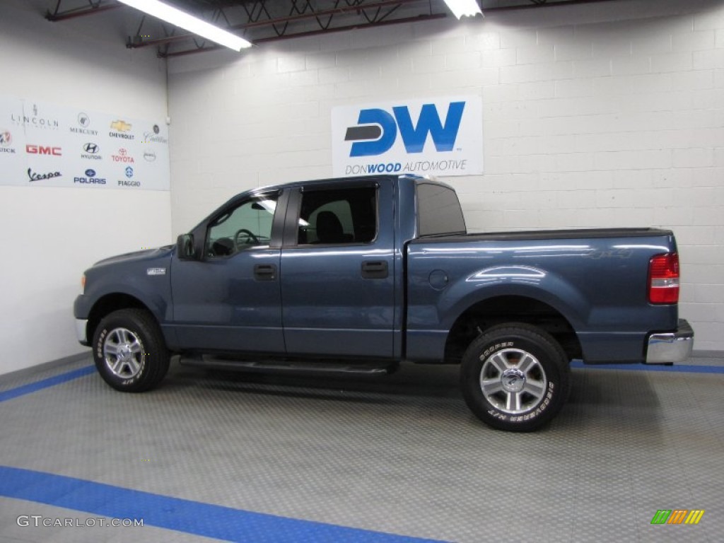 2006 F150 XLT SuperCrew 4x4 - Medium Wedgewood Blue Metallic / Medium/Dark Flint photo #6