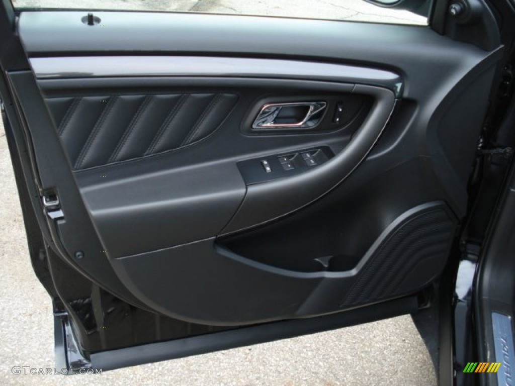 2012 Ford Taurus SHO AWD Charcoal Black Door Panel Photo #57773799