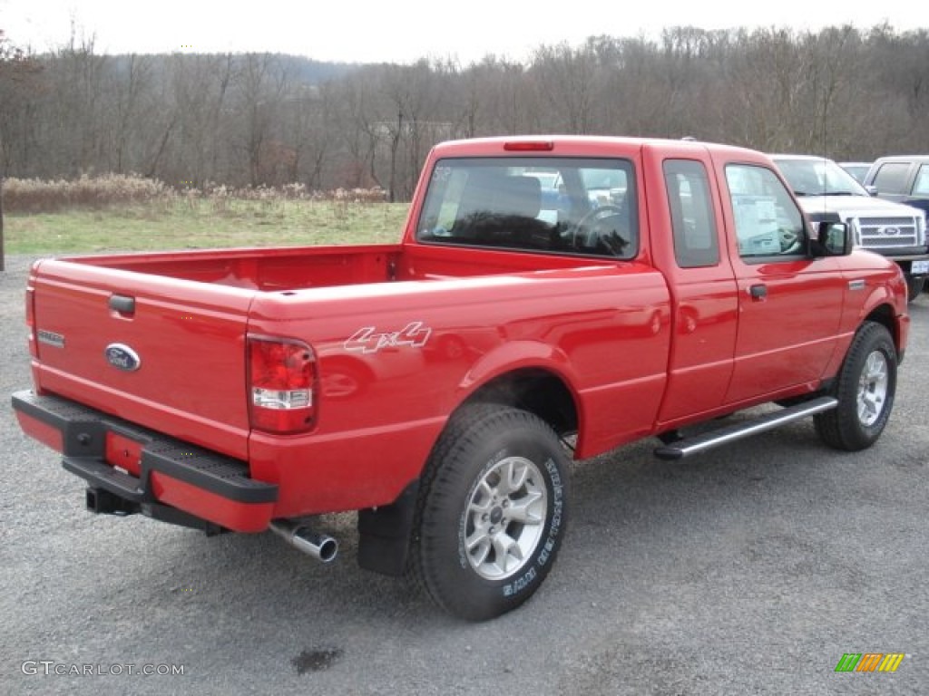 2011 Ranger XLT SuperCab 4x4 - Torch Red / Medium Dark Flint photo #8