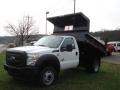 Oxford White - F550 Super Duty XL Regular Cab 4x4 Dump Truck Photo No. 2