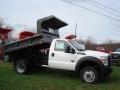 Oxford White - F550 Super Duty XL Regular Cab 4x4 Dump Truck Photo No. 4