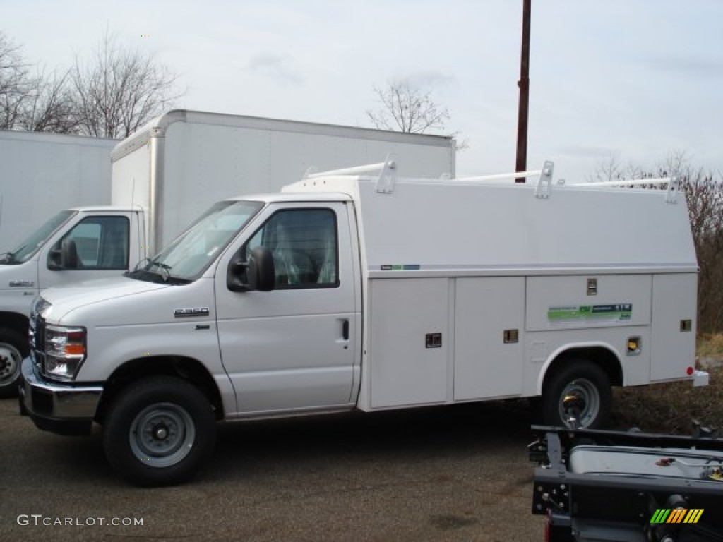 2012 E Series Cutaway E350 Commercial Utility Truck - Oxford White / Medium Flint photo #1