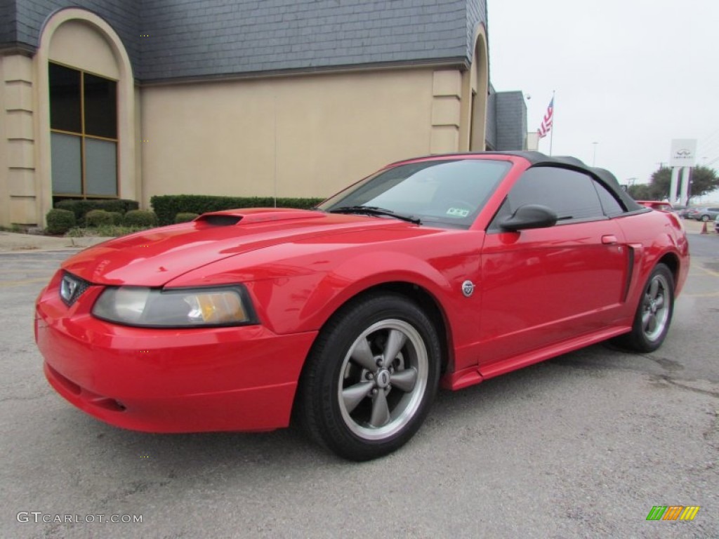2004 Mustang GT Convertible - Torch Red / Medium Graphite photo #7