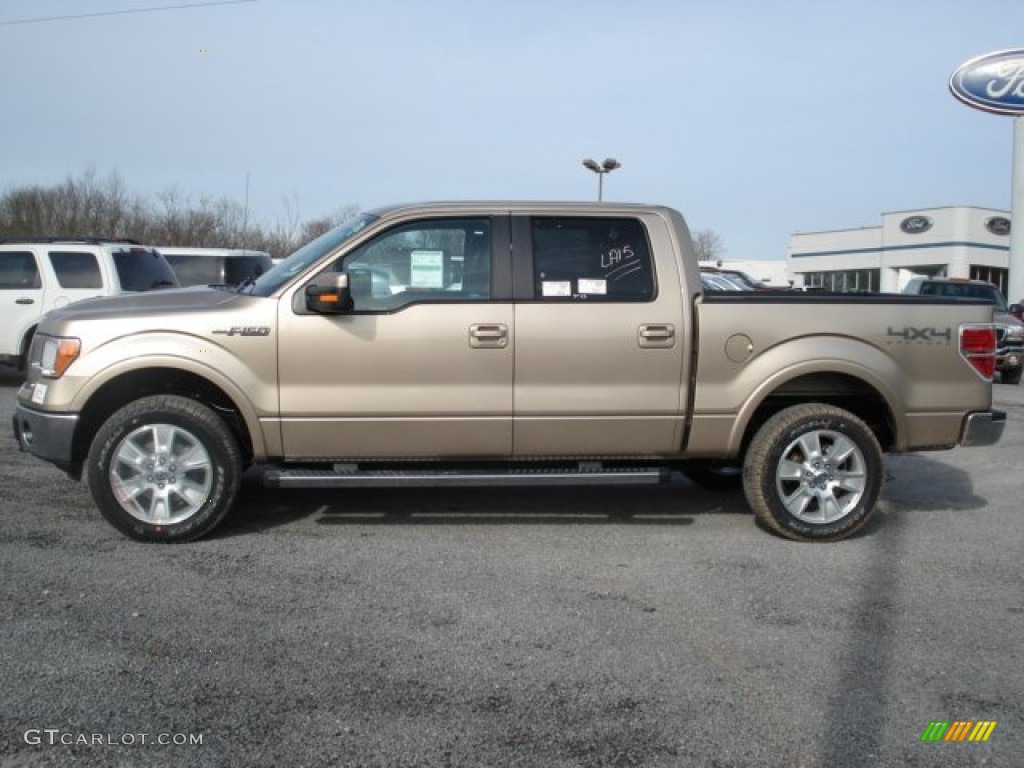 Pale Adobe Metallic 2012 Ford F150 Lariat SuperCrew 4x4 Exterior Photo #57775521