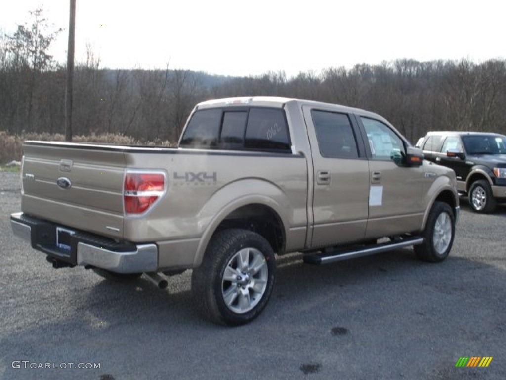 Pale Adobe Metallic 2012 Ford F150 Lariat SuperCrew 4x4 Exterior Photo #57775536