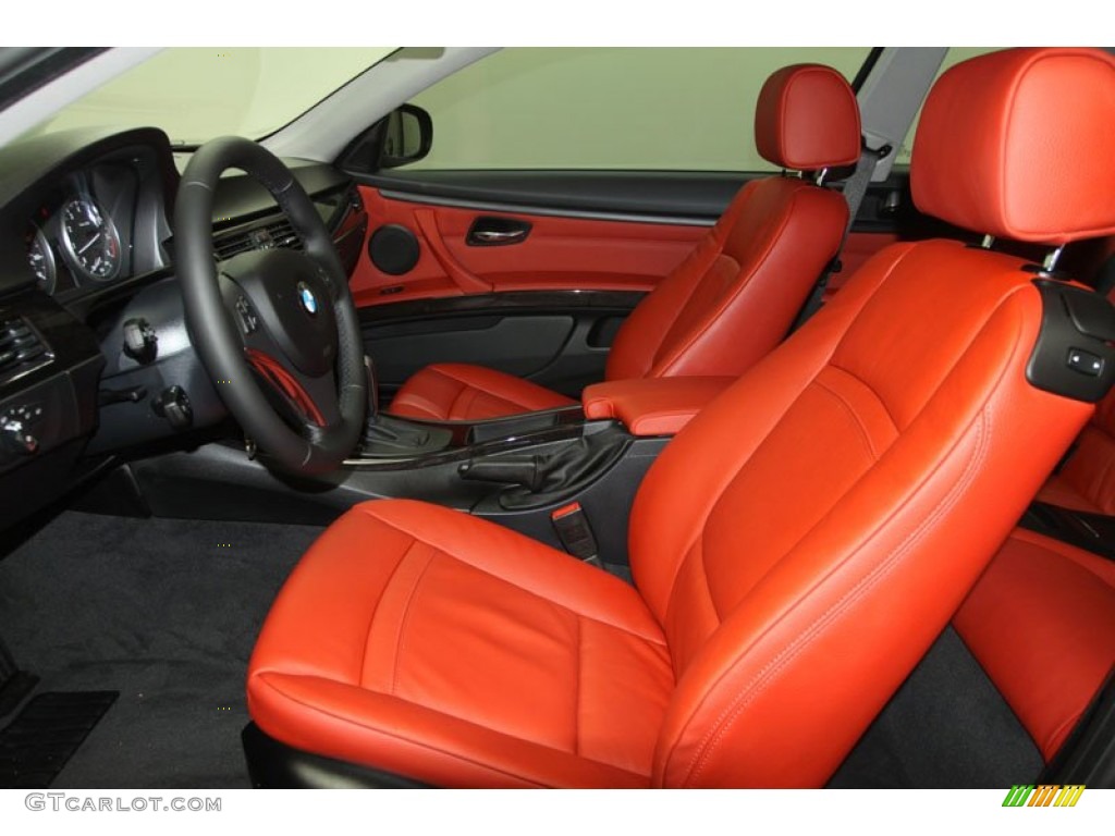 Coral Red/Black Interior 2012 BMW 3 Series 328i Coupe Photo #57778050