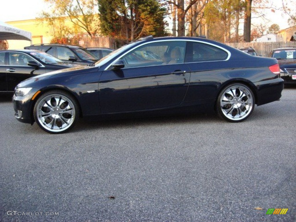 2007 3 Series 328i Coupe - Monaco Blue Metallic / Saddle Brown/Black photo #3