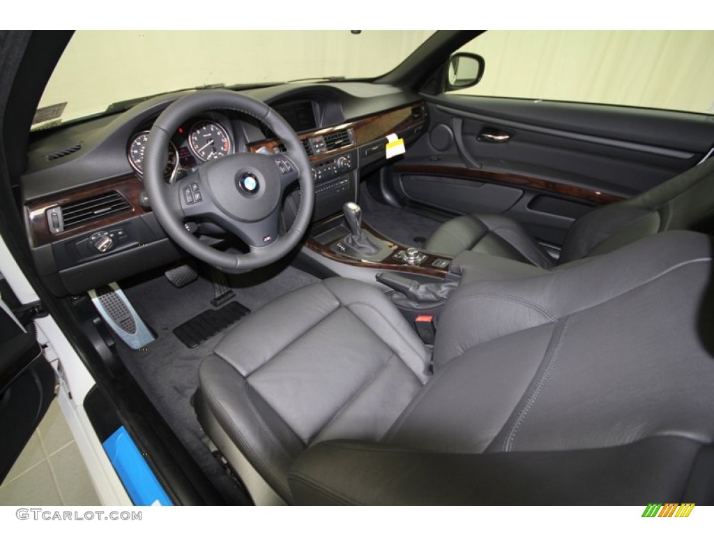 Black Interior 2012 BMW 3 Series 335i Convertible Photo #57778170