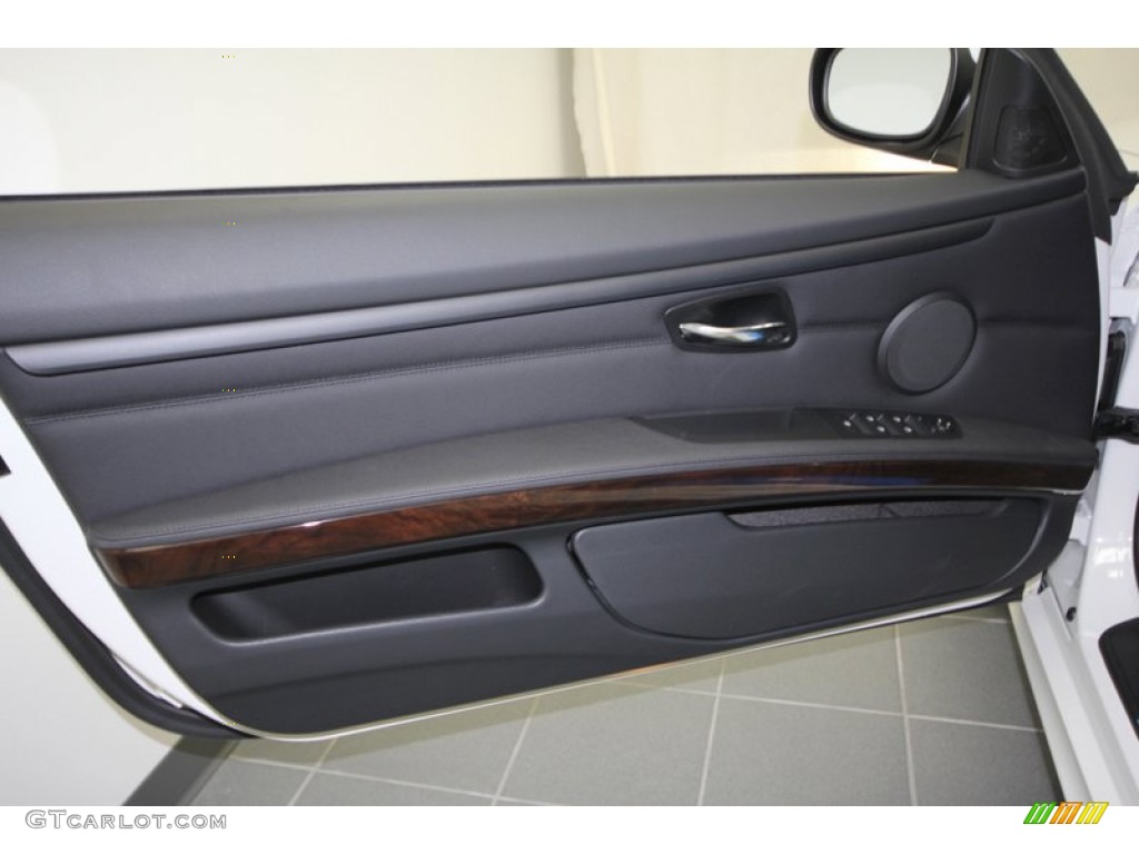 2012 BMW 3 Series 335i Convertible Black Door Panel Photo #57778184
