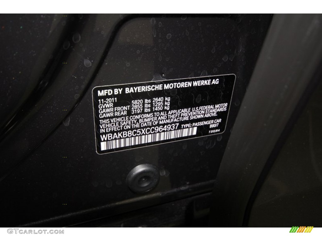 2012 7 Series 750Li Sedan - Dark Graphite Metallic / Oyster photo #8