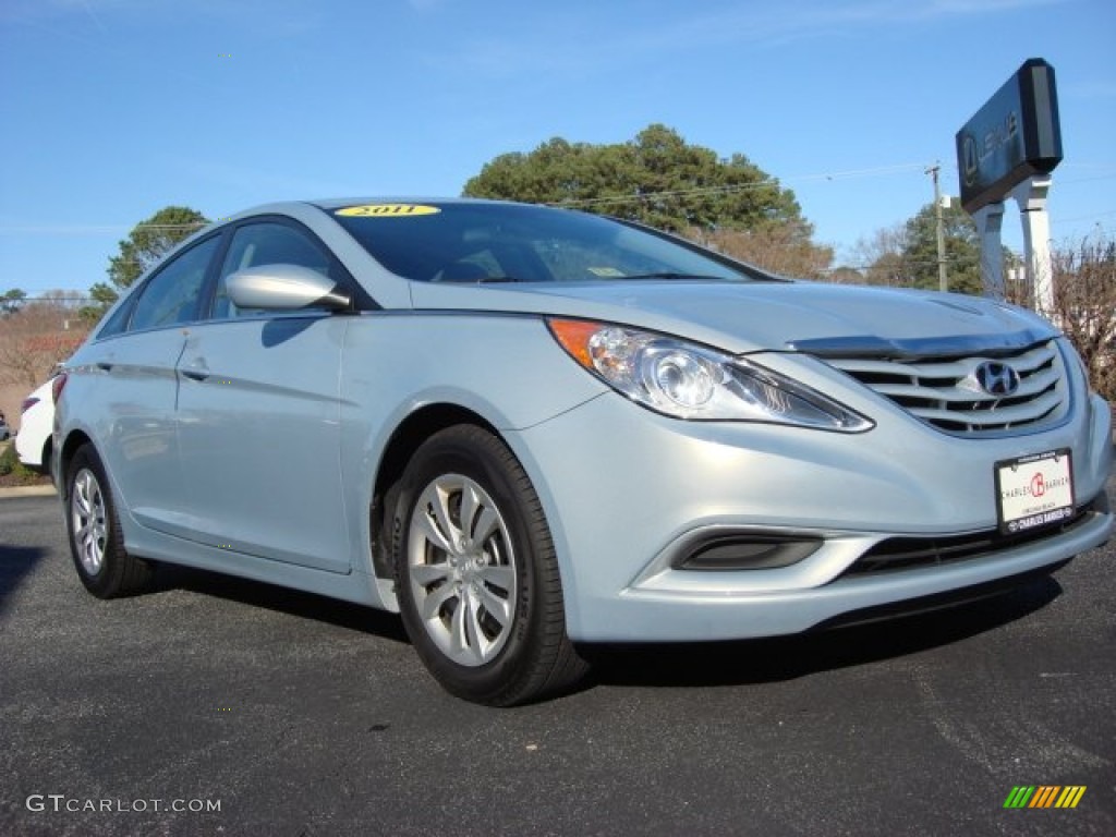 Iridescent Silver Blue Metallic Hyundai Sonata