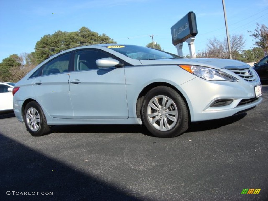 2011 Sonata GLS - Iridescent Silver Blue Metallic / Gray photo #2