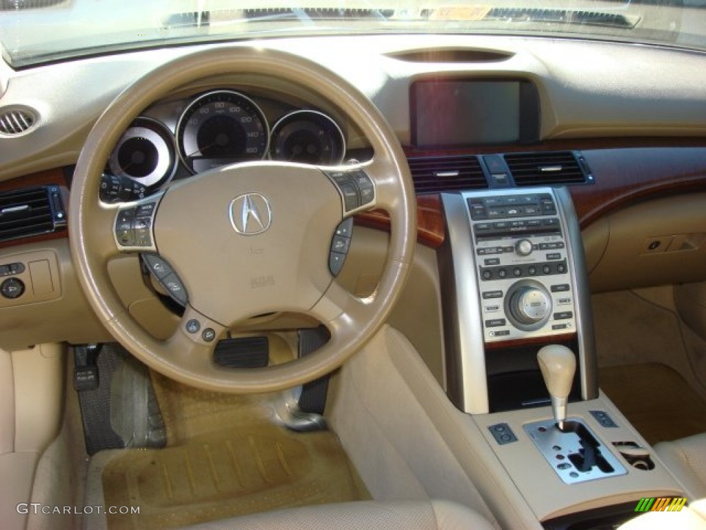 2005 Acura RL 3.5 AWD Sedan Taupe Dashboard Photo #57780981