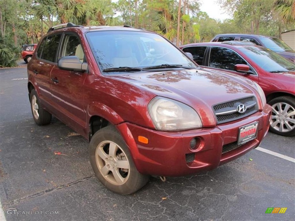 2005 Tucson GL - Mesa Red / Beige photo #1